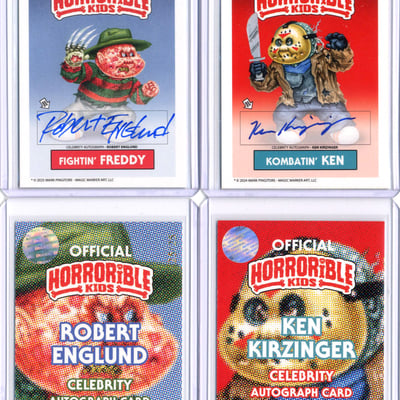 Horrorible kids robert englund & ken kirzinger freddy vs. jason - celebrity auto card