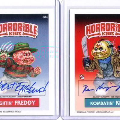 Horrorible kids robert englund & ken kirzinger freddy vs. jason - celebrity auto card