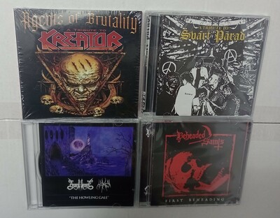 TRIBUTE KREATOR, TRIBUTE SVART PARAD,  ANCIENT DEATH - HAXEN, BEHEADED SAINTS Cds