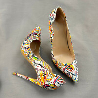 Women's fashionable pointed toe high heels - Thumbnail 1