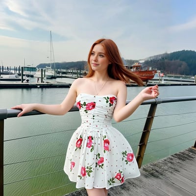 Holiday style strapless halter neck tube rose mini puffy dress