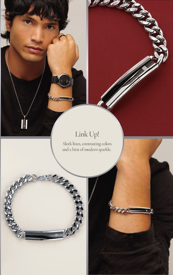 Men's Stainless Steel Vanguard CZ Bracelet