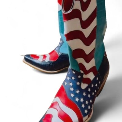 Crafted leather men classic belly cowboy boot