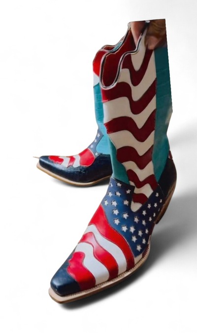 Crafted Leather Men Classic Belly Cowboy Boot