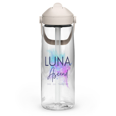 Flip straw water bottle