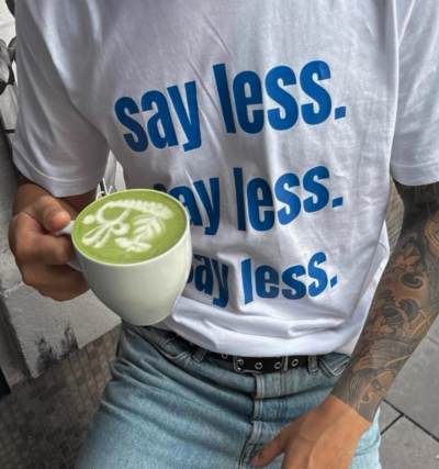 Free Shipping-SAY LESS TEE