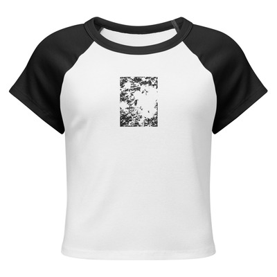 Womens micro rib raglan baby tee - Disappear