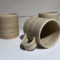 One Mashiko Pottery -Yellow Striped Mug - by Hanako Sakashita - Thumbnail 3