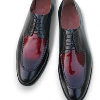 Crafted Leather Men Classic Genuine Split Toe Oxford Lace up Dress Shoes - Thumbnail 1
