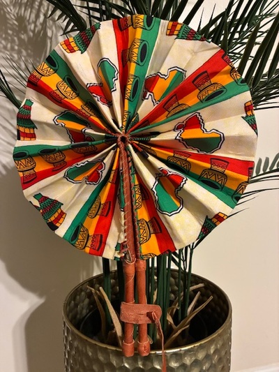 Small Ankara Printed Fan