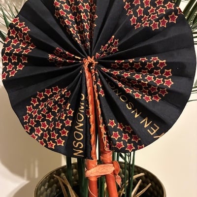 Small ankara printed fan