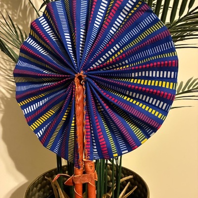 Small ankara printed fan - Thumbnail 4