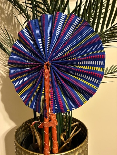 Small Ankara Printed Fan