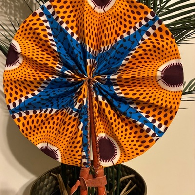 Small ankara printed fan