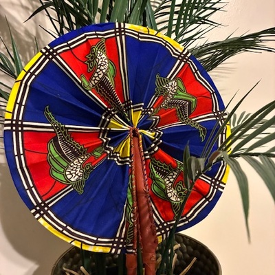 Small ankara printed fan - Thumbnail 3