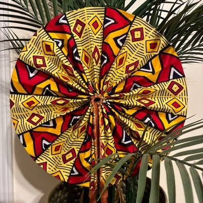 Small ankara printed fan