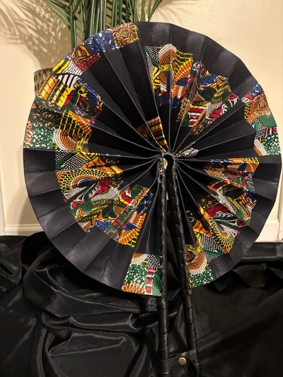 Ankara Printed Fan XL