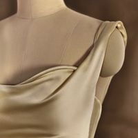 Champage Satin Sleveless Mermiad Floor Length Zipper Back  Wedding Dress - Thumbnail 4