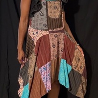 Asymmetrical Boho Meadow Dress - Thumbnail 1