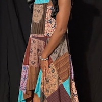 Asymmetrical Boho Meadow Dress - Thumbnail 2