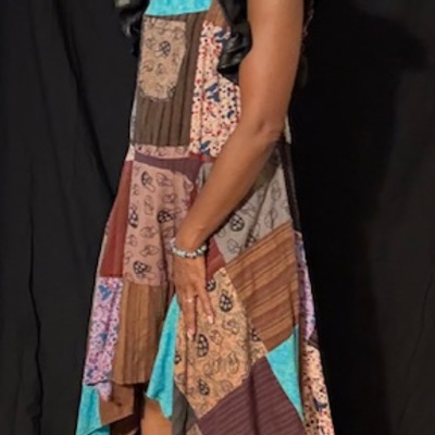 Asymmetrical boho meadow dress