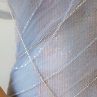 Sweetheart Neck Sequined Fish Tail Evening Gown Light Luxury Adult Gift Niche Bride Toast Dress Banquet Dress Customized - Thumbnail 6