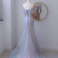 Sweetheart Neck Sequined Fish Tail Evening Gown Light Luxury Adult Gift Niche Bride Toast Dress Banquet Dress Customized - Thumbnail 5