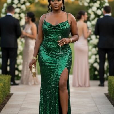 Simple sheath plus size sequins lace green mother of bride /groom dresses evening formal gown