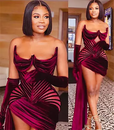 Plus Size Arabic Aso Ebi Stylish Burgundy Sexy Prom Dresses Sweetheart Short Velvet Evening Formal Party Second Reception Dress