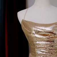 Chic Champagne Sequins Long Prom Dress, Sequins Champagne Formal Dress,Lace up Prom Dress - Thumbnail 1