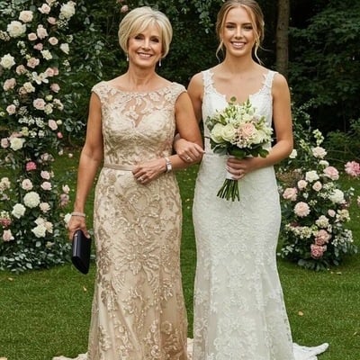 Luxury mother of the bride dresses with sparkly beading