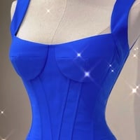 Electric Blue Maxi Dress for Parties, Formal luxury dress, Prom Princess Dress, Bridesmaid Dress, Chic Dress, Ball Gown, Cocktail Dress - Thumbnail 1