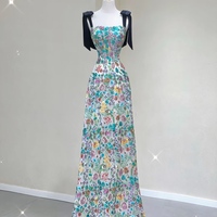 Lovely Lace Black Shoulder Strap Floor Length Lace Up Back with Removable Tulle Train Prom Dress - Thumbnail 6