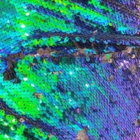 Green Sequins Sleeveless Mermaid Floor Length Open Back Prom Dress - Thumbnail 3