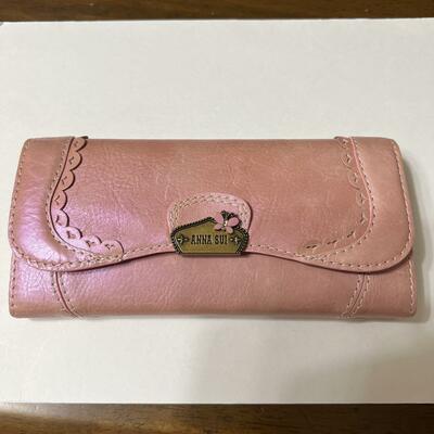 ANNA SUI Pink Butterfly Iridescent Wallet