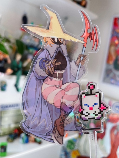 Black Mage Jax transparent sticker