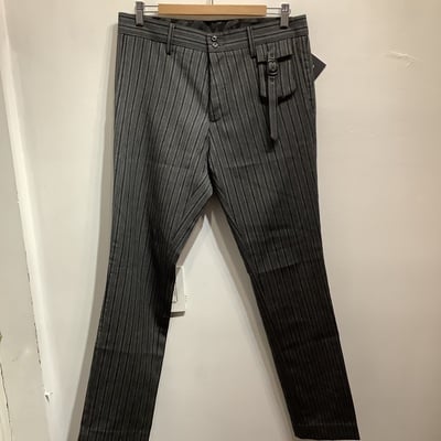 Slogun striped slim pants cellphone pocket