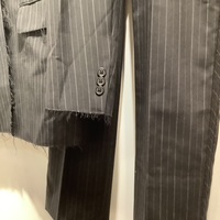 Tools unfinished hem pinstriped suit - Thumbnail 2