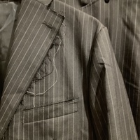 Tools unfinished hem pinstriped suit - Thumbnail 5