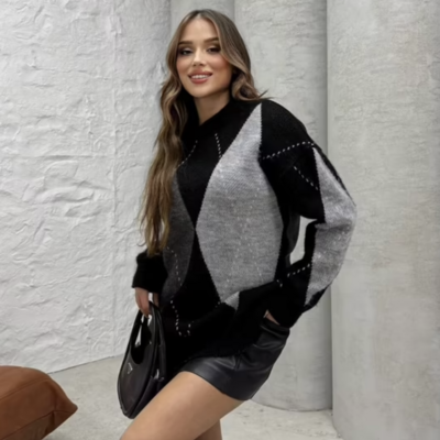 🧣 balaclava knitwear sweater – black