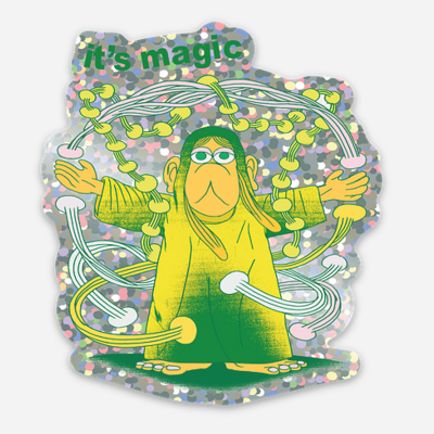 It's magic sticker (glitter finish)