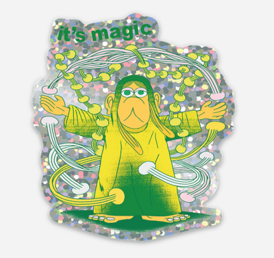 It's Magic Sticker (Glitter finish)
