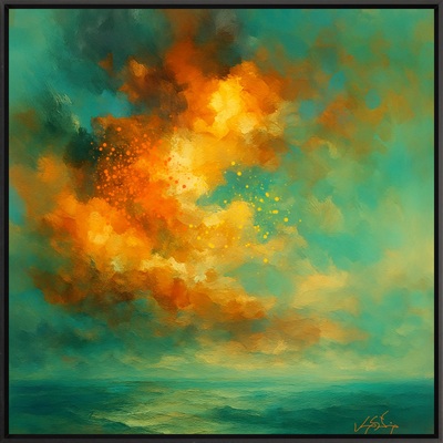 Celestial rapture abstract art print