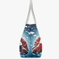 Ghostface Santa Leather Tote Bag | Scream Christmas Horror | Santa Claus Slasher Design | Holiday Horror Fan Bag | Free Shi0 - Thumbnail 4