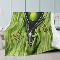 Limited Edition Grinch Eww People Blanket | Funny Antisocial Fleece Throw | Sarcastic Introvert Gift | 79x60  Soft Cozy Grinch Blanket | Free Ship - Thumbnail 3