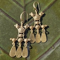 Brass Paddle Earrings  - Thumbnail 1
