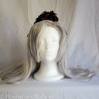 Maroon and Black lace veil  - Thumbnail 3