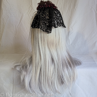 Maroon and Black lace veil  - Thumbnail 1