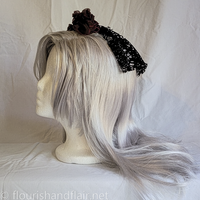 Maroon and Black lace veil  - Thumbnail 2