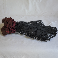 Maroon and Black lace veil  - Thumbnail 5